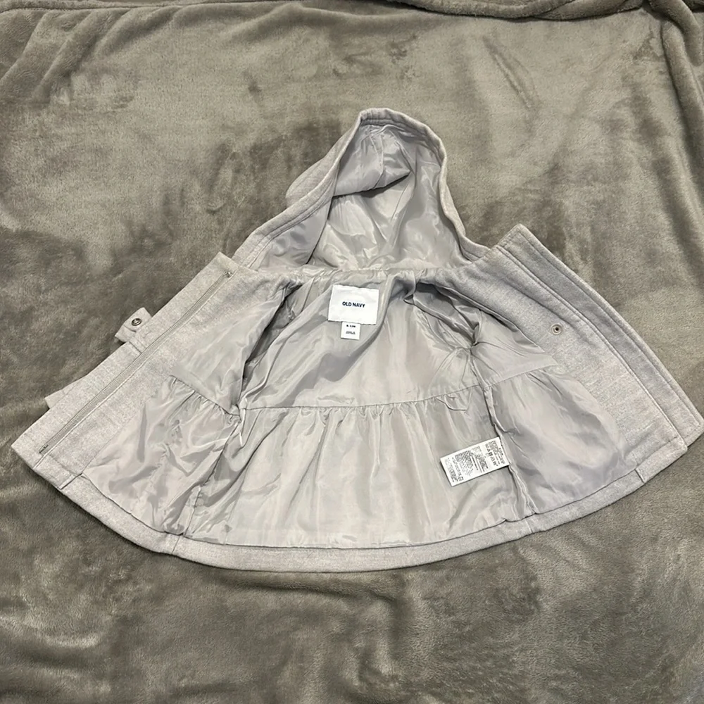 Gray Old Navy hooded Pea Coat Size 6m-12m